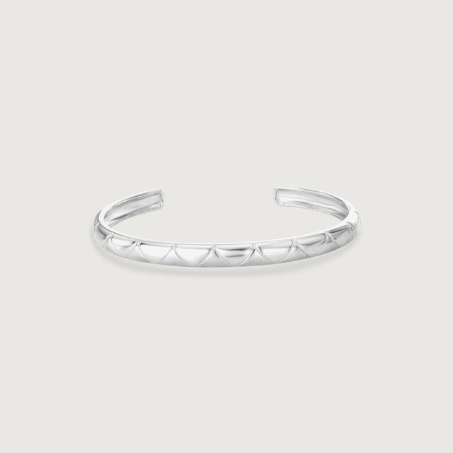 Textured Edge Silver Kada,,hi-res image number null