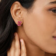 Cherry Chalice 14KT Ruby Stud Earrings,,hi-res view 2