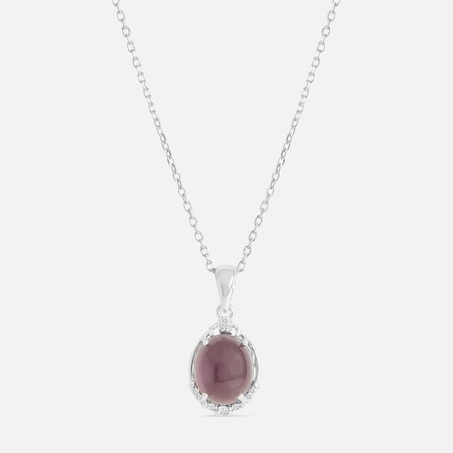 Glossy Glam Silver Pendant & Chain,,hi-res image number null