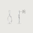 Bold Shine Silver Drop Earrings,,hi-res view 4