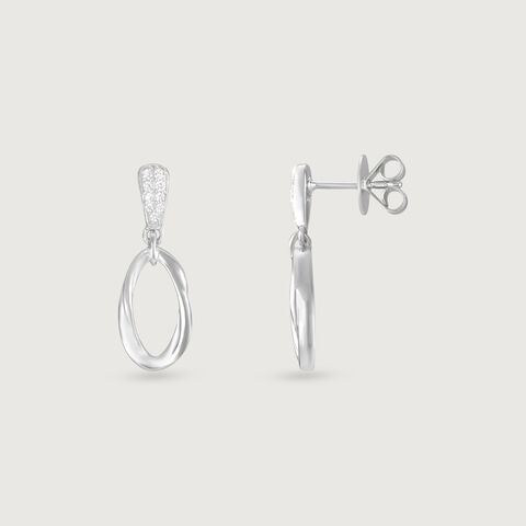 Bold Shine Silver Drop Earrings