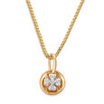 14KT Yellow Gold Clover Blossom Diamond Pendant,,hi-res view 1