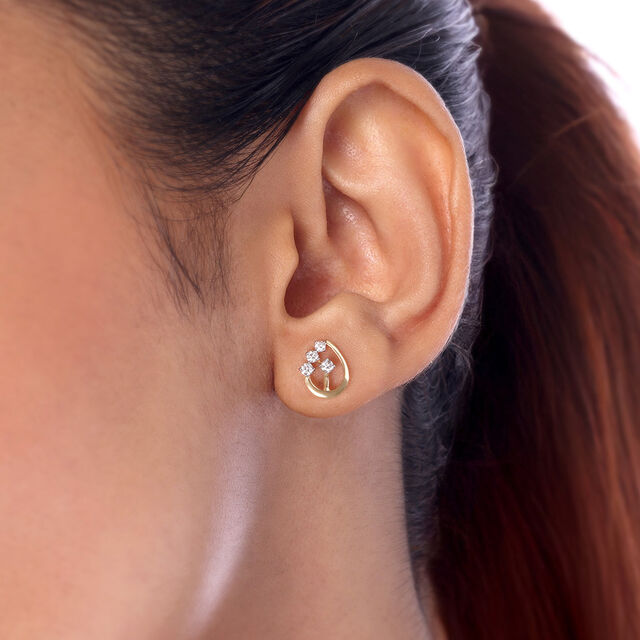 Gleaming Teardrop Diamond Earrings,,hi-res image number null