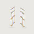 Starry Symmetry 14KT Diamond Drop Earrings,,hi-res view 3
