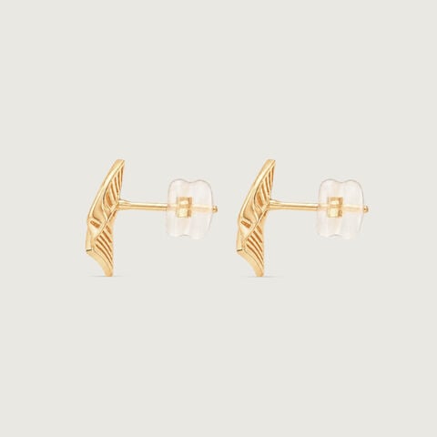 Twisted Rhythm Gold Stud Earrings