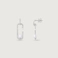 Loop Glow Silver Drop Earrings,,hi-res view 4