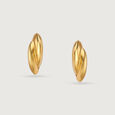 22KT Yellow Gold Sharp Stylish Stud Earrings,,hi-res view 3