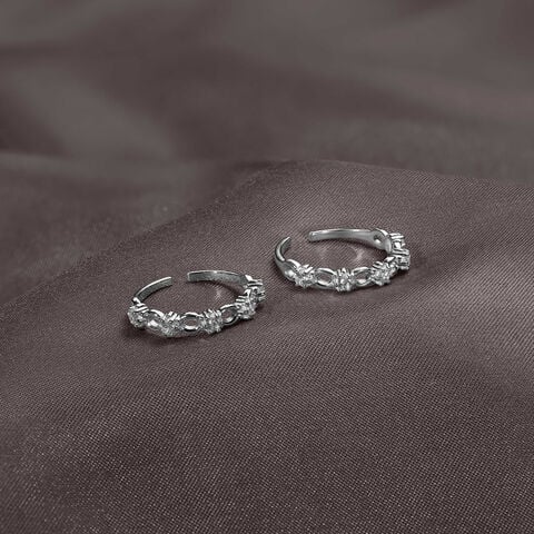 Petite Glam Silver Toe Rings