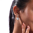 Mother of Pearl Dreamy Silver Drop Earrings,,hi-res view 2