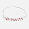 Gleaming Garnet Silver Bracelet,,hi-res view 2