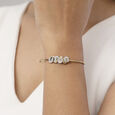 Intertwined Bonds Gold & Diamond Bangle,,hi-res view 2