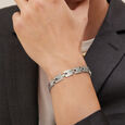 Contemporary Link Silver Bracelet,,hi-res view 2