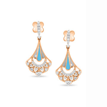 14 KT Rose Gold Chandelier Drop Earrings