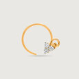 14KT Yellow Gold Diamond Nose Pin,,hi-res view 2