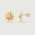 Timeless Radiating Star 14KT Diamond Stud Earring,,hi-res view 5