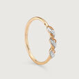 Whispering Waves 14 Kt Gold & Diamond Ring,,hi-res view 4