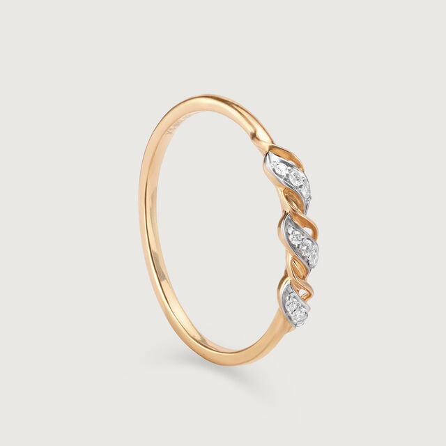 Whispering Waves 14 Kt Gold & Diamond Ring,,hi-res image number null