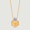 Luminous Hexagonal Diamond Necklace,,hi-res view 4