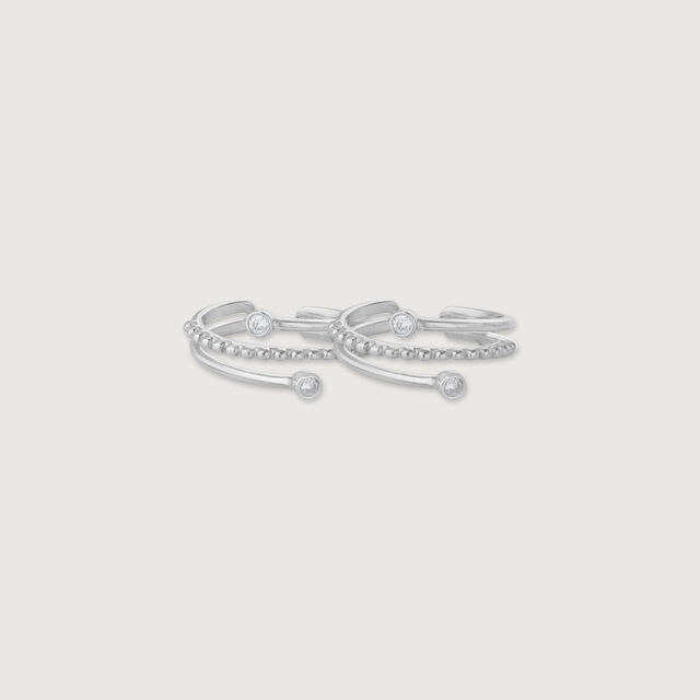Radiant Flow Silver Toe Rings,,hi-res image number null