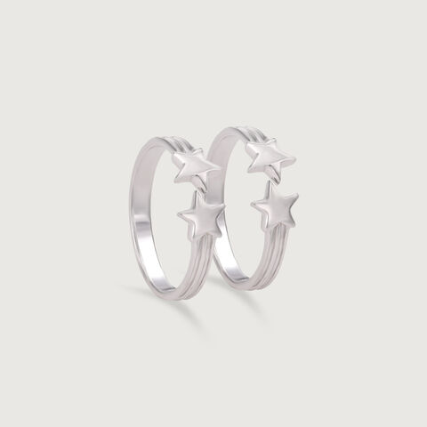 Twinkle Star Silver Toe Ring