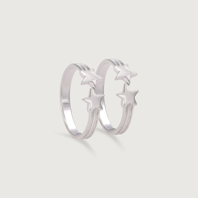 Twinkle Star Silver Toe Ring,,hi-res image number null