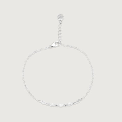 Graceful Leaf Silver Bracelet