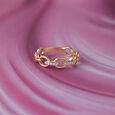Bold Luxurious Gold & Diamond Finger Ring,,hi-res view 1