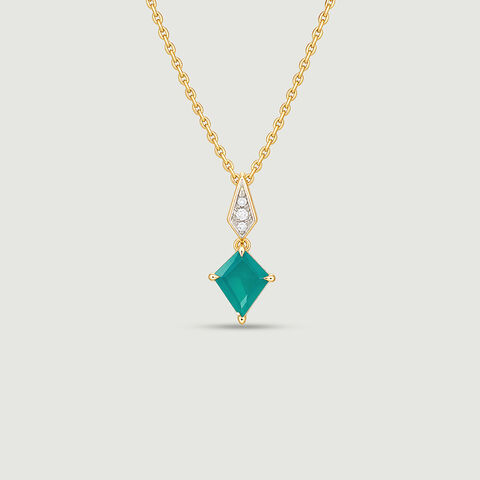 Bold Lantern Green Onyx Pendant