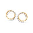 14KT Yellow Gold Shimmering Diamond Stud Earring,,hi-res view 2