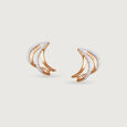 Blushing Swirl Diamond Earrings,,hi-res view 3