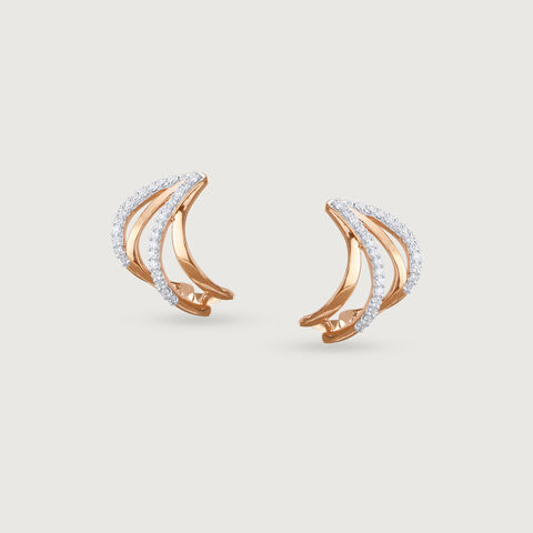 Blushing Swirl Diamond Earrings