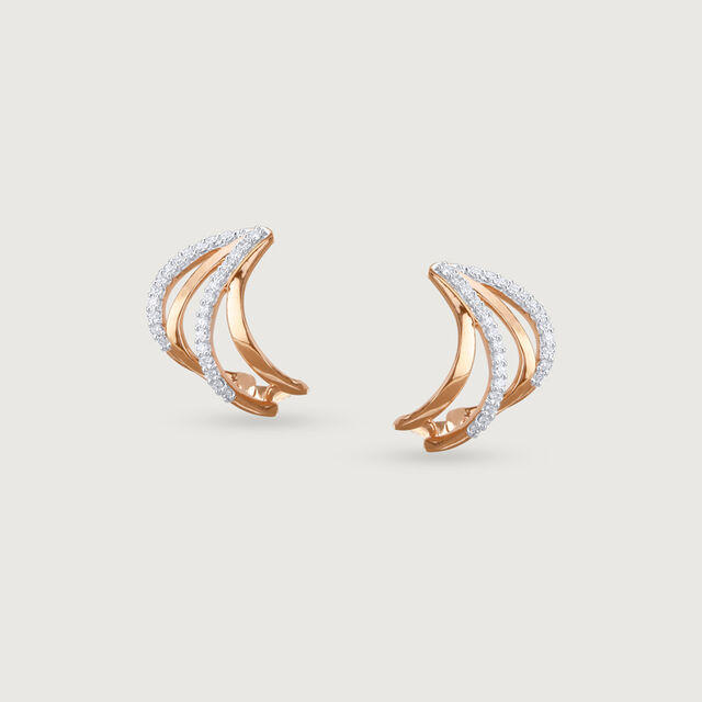 Blushing Swirl Diamond Earrings,,hi-res image number null