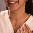 Lively Twist 14KT Diamond & Pearl Pendant,,hi-res view 2