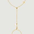 Delicate Luminous Pearl Hand Chain,,hi-res view 3