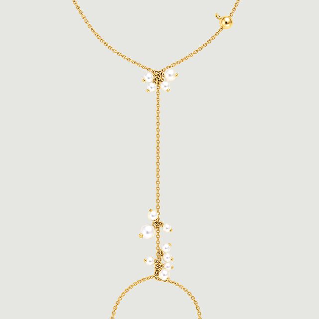 Delicate Luminous Pearl Hand Chain,,hi-res image number null