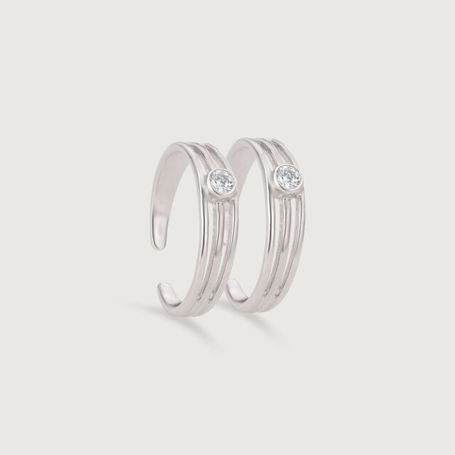 Stellar Spark Silver Toe Ring,,hi-res image number null