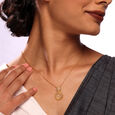 Warli Echoes 22KT Gold Necklace,,hi-res view 2