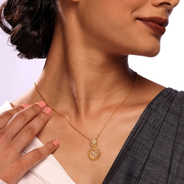 Warli Echoes 22KT Gold Necklace,,hi-res image number null
