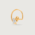 14KT Yellow Gold Diamond Nose Pin,,hi-res view 3