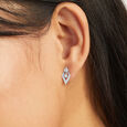 Sparkling Dazzling Silver Stud Earrings,,hi-res view 2