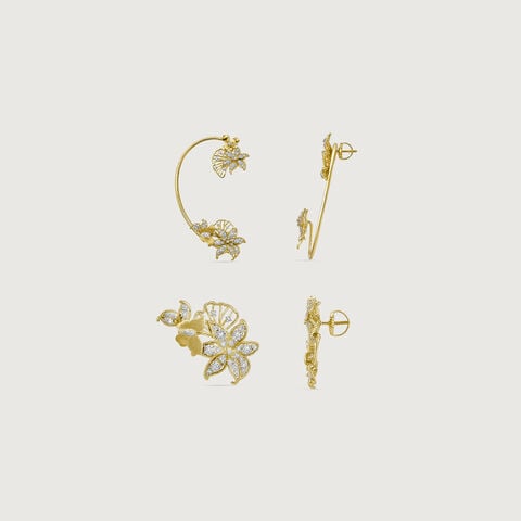 Blooming Whimsy Diamond Ear Cuff