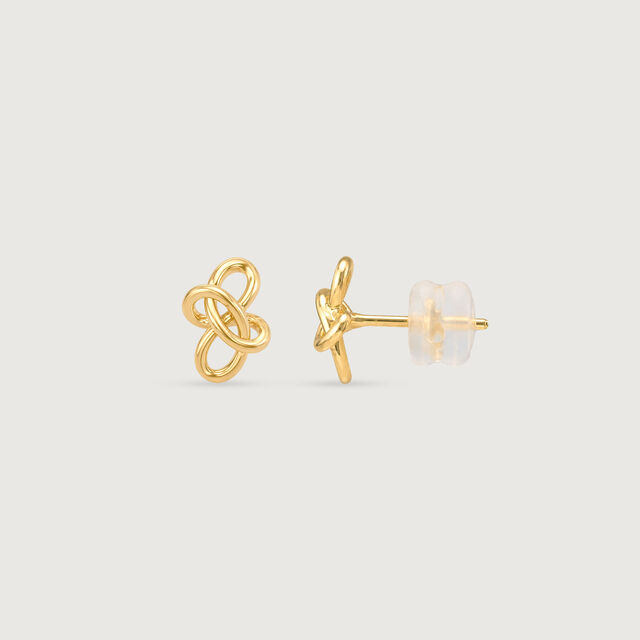 Infinite Flow Gold Stud Earrings,,hi-res image number null