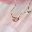 Trinity Knot Gold & Diamond Necklace,,hi-res view 1