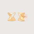 Edgy Prism Gold Stud Earrings,,hi-res view 4