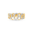 14KT Yellow Gold Linked in Love Diamond Finger Ring,,hi-res view 2