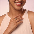 Twisting Tide 14 Kt Gold & Diamond Finger Ring,,hi-res view 2