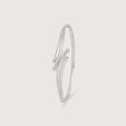 Sleek Swirl Silver Bangle,,hi-res view 4