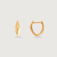 Sculpted Luxe Gold Hoop Earrings,,hi-res view 4