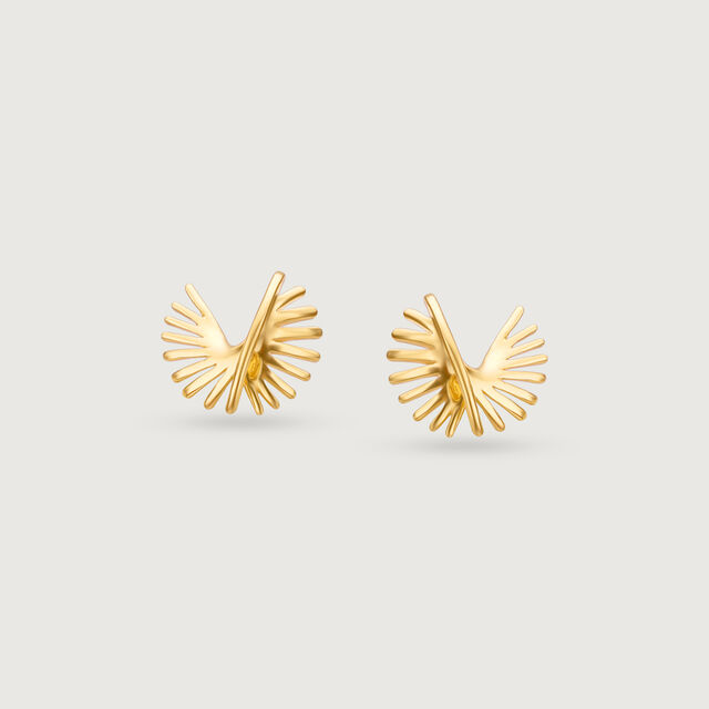 Bold Radiant Gold Stud Earrings,,hi-res image number null