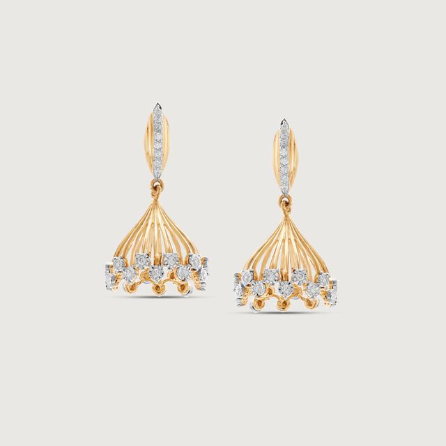 Royal Bloom Diamond Jhumka,,hi-res image number null